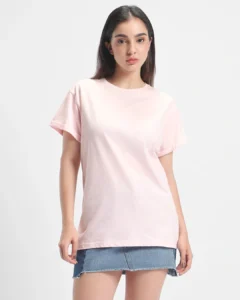 Women's Pink Boyfriend T-shirt - Image 2