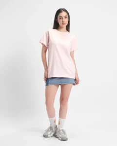 Women's Pink Boyfriend T-shirt - Image 4